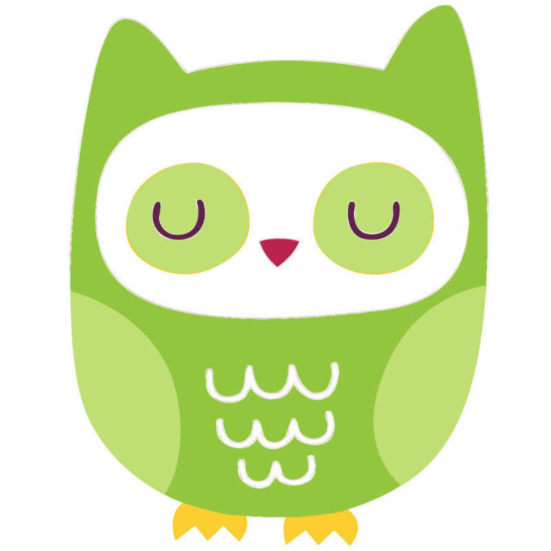 10 X Blue Owl Wall Stickers - Totally Movable and Reusable!