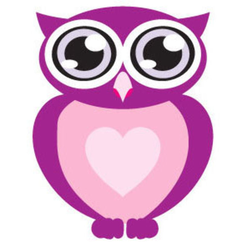 Green owl with big eyes Wall Sticker - Totally Movable