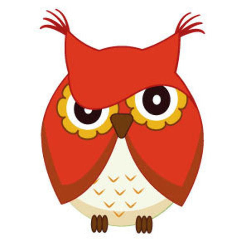 Cute yellow owl Wall Sticker - Totally Movable