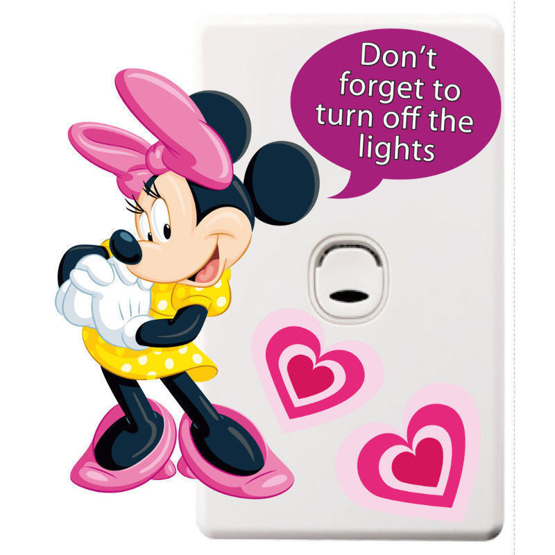 Mickey Mouse Light Switch Wall Sticker - Totally Movable