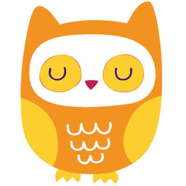 10 X Purple Owl Wall Stickers - Totally Movable