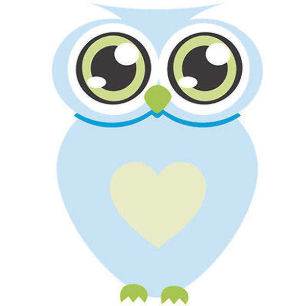 10 X Purple owl with big eyes Wall Sticker - Totally Movable