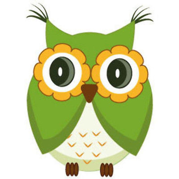 10 X Cute pink owl Wall Sticker - Totally Movable